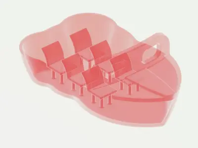 Fantastic Cartoon Boat 3D model