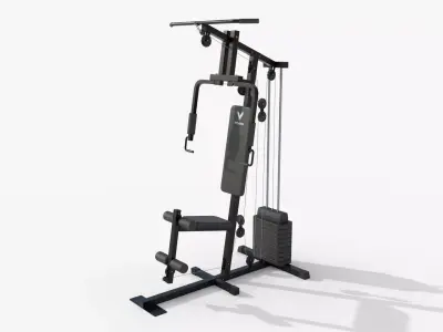 PBR Multifunctional Home Gym Station A Low-poly 3D model