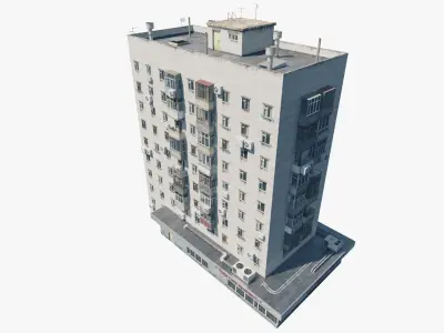 Brezhnevki Naberezhnaya Lenina 27 3D model