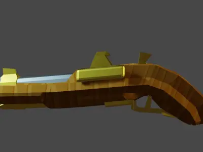  Pirate weapon LowPoly Low-poly 3D model