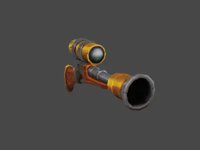 Blunderbuss - Thundergun - Handpainted - lowpoly 3D model 3D model