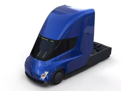 Tesla Truck Blue 3D model