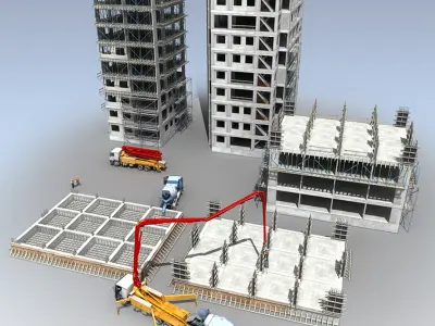 Construction Scene 03 3D model
