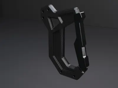 Climbing Carabiner Clip  metal piece 3D model