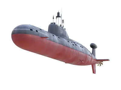 Nuclear Powered Attack Submarine Akula Class 3D model