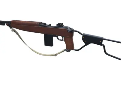 M1A1 Carbine Paratrooper Low-poly PBR Low-poly 3D model