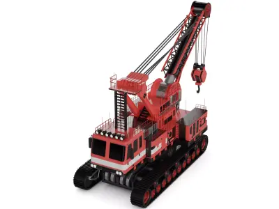 Snowcat Mounted Crane 3D model shop