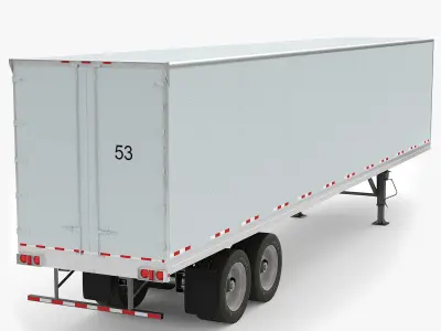 Semi-trailer container trailer 3D Model Pack