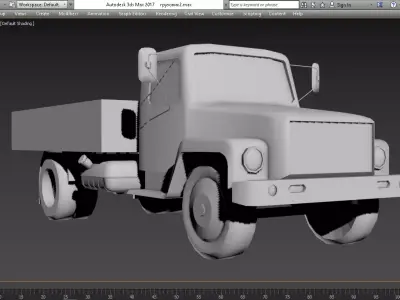 Low-poly truck Low-poly 3D model