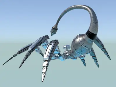 Mecha Spider Scorpion Low-poly 3D model