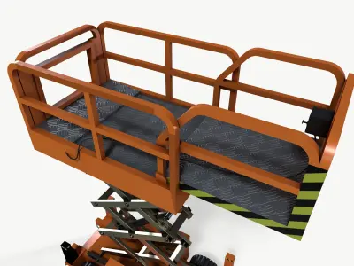 Electric Scissor Lift Low-poly 3D model