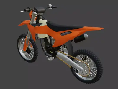 KTM  SX125 Low-poly 3D model