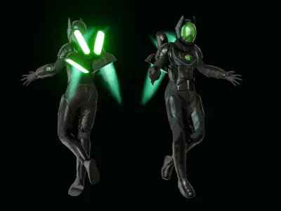 fly fighter Low-poly 3D model