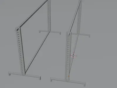 Market rack Low-poly 3D model