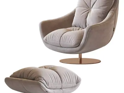 Sophia  Swivel armchair 3D model