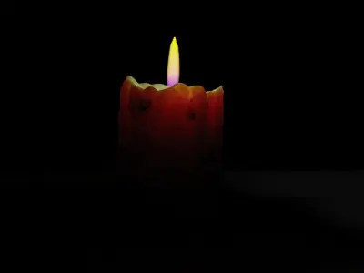 candle burning 3D model