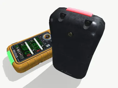 Dosimeter Cadmium and Spectra Low-poly 3D model