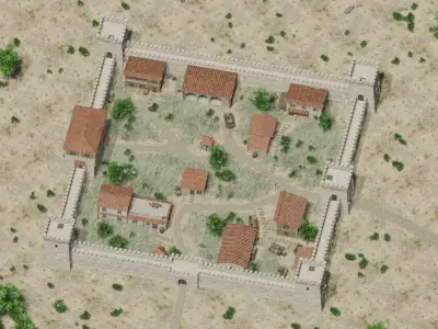 Walled Town 3D model