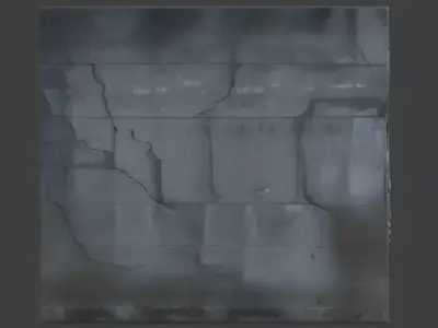 Destroyed Military Concrete Bunker model  Low-poly 3D model