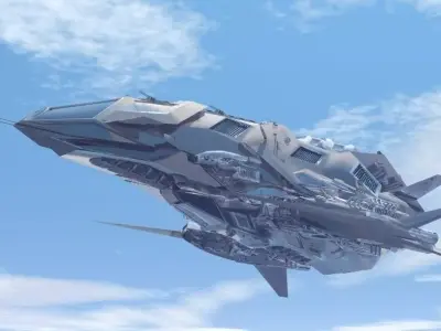 ik800zd4fy-HNT42Battlecruiser spaceship in space 3D print model