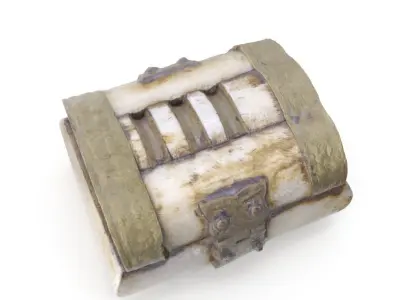 Mini Chest 03 - Low and High Poly versions Low-poly 3D model