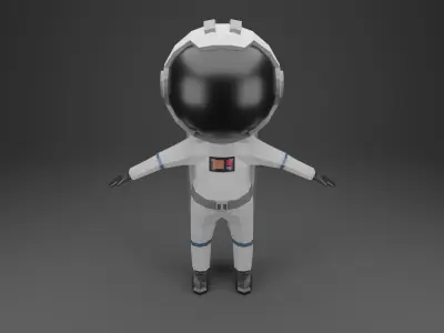 Low poly astronaut Free low-poly 3D model