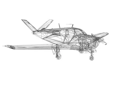 PLANE BEECH Free 3D model