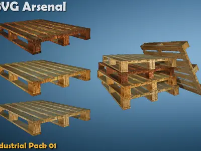 Industrial Package - HQ Low-poly 3D model