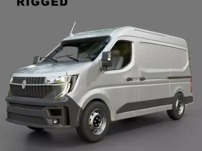 Renault Master Panel Van Free 3D model