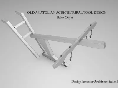  OLD ANATOLIAN AGRICULTURAL TOOL DESIGN Low-poly 3D model