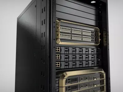 AI data center Server Rack Blackwell GB200 and 300 Realistic 3D 3D model