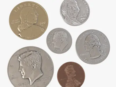 US Coins 3D model
