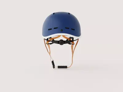 Urban Bicycle Helmet - Navy Blue Low-poly 3D model