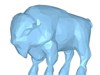 Bison Low Poly 3D model