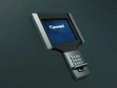 Matte Black Buttons Device Free low-poly 3D model