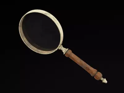 Magnifying Glass Low-poly 3D model