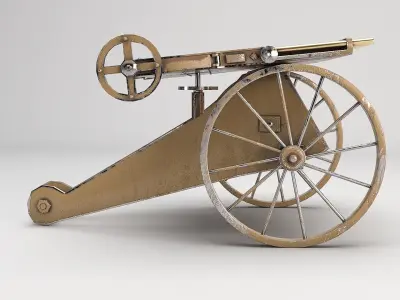 old Gatling  3D model