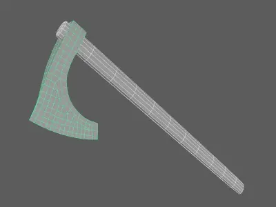 Axe Tool Low-poly 3D model purchase