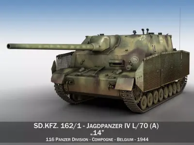 Jagdpanzer IV - L70 A - 14 3D model