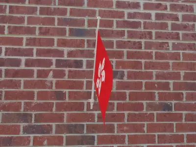 Flag of Hongkong 3D model
