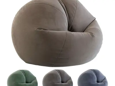  Bean Bag Chair With Bean Filling 3D model