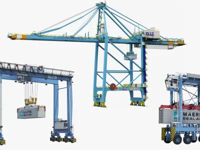  Port Terminal Crane Set 