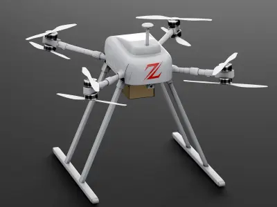 Drone PBR Low-poly 3D model