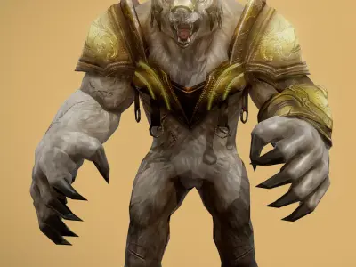polar beast Low-poly 3D model