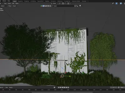 Post apocalyptic building  3D model