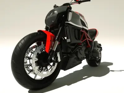Ducati Diavel Dark 2015 1200CC 3D model