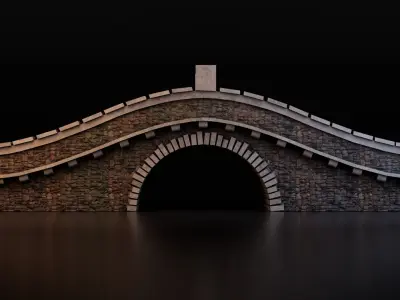 Medieval Bridge Low-poly 3D model purchase