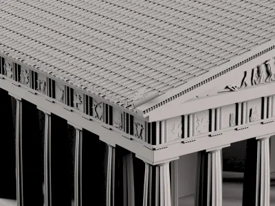 Parthenon greek temple 3D model buy