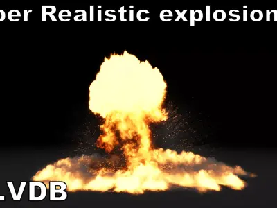 Super Realistic Explosion 3 - vdb animated 3D model