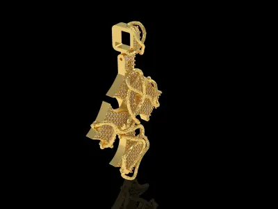 Cross Diamond Pendant 3D print model